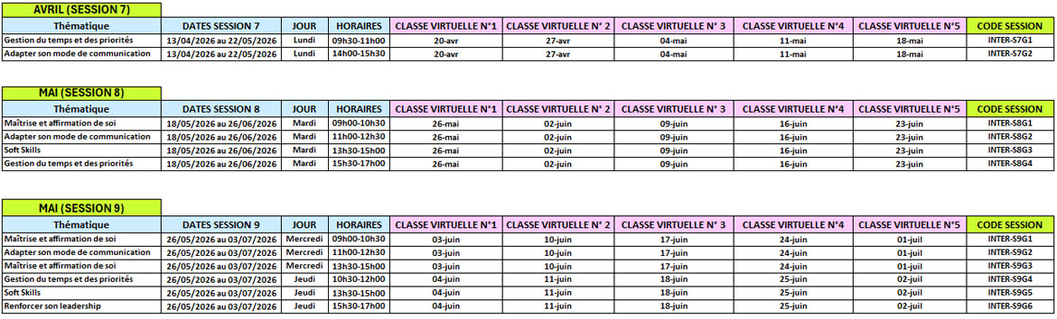 Calendrier 2026 - Formations inter-entreprises - HCD Institute Calendrier 2026 - Formations inter-entreprises - HCD Institute