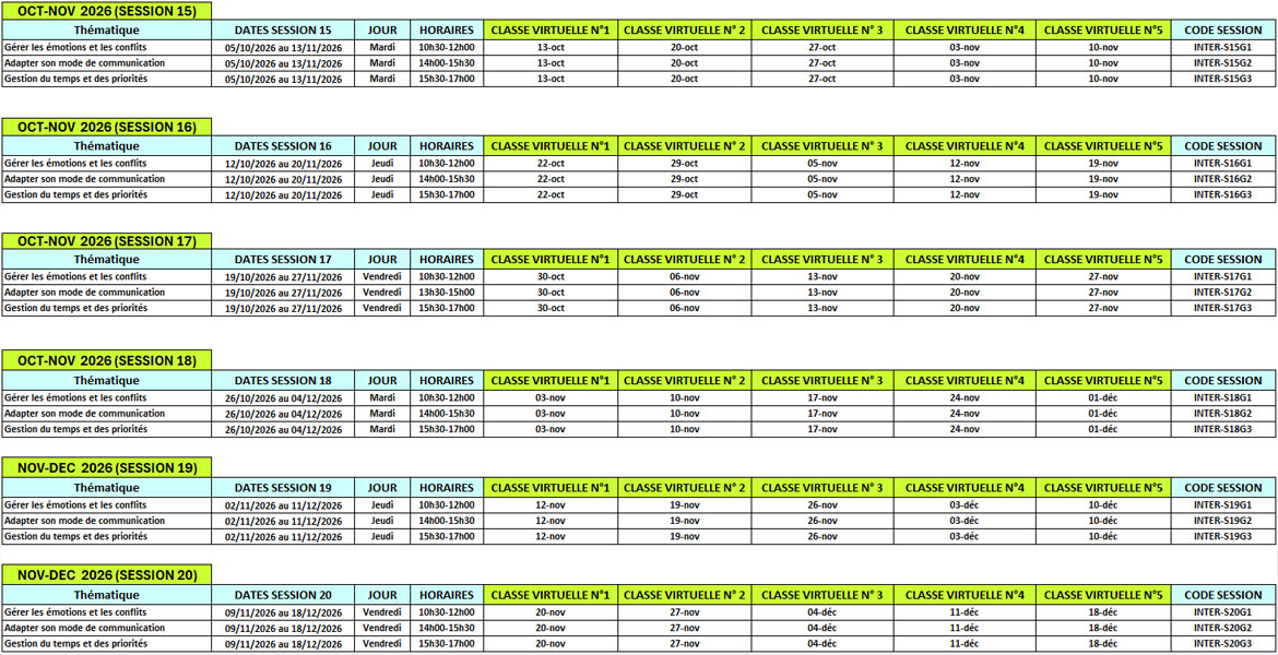 Calendrier 2026 - Formations inter-entreprises - HCD Institute Calendrier 2026 - Formations inter-entreprises - HCD Institute