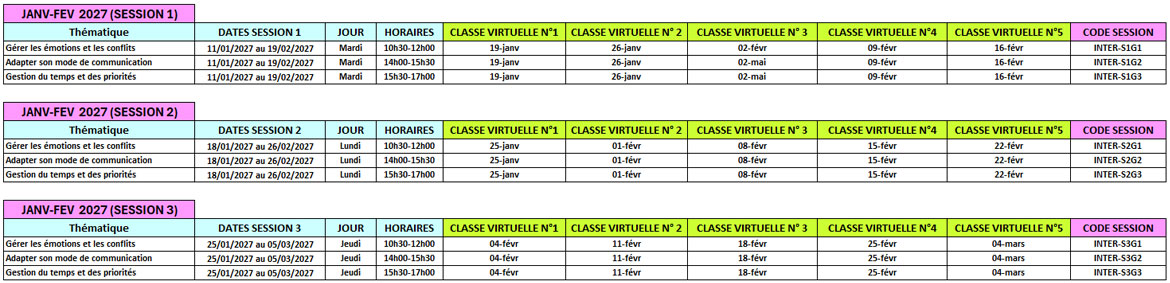 Calendrier 2027 - Formations inter-entreprises - HCD Institute Calendrier 2027 - Formations inter-entreprises - HCD Institute